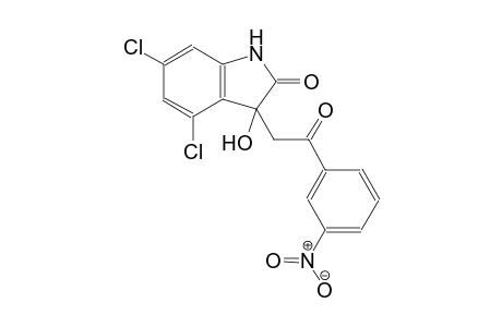 4,6-dichloro-3-hydroxy-3-[2-(3-nitrophenyl)-2-oxoethyl]-1,3-dihydro-2H-indol-2-one