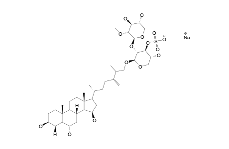 CERTONARDOSIDE-B;SODIUM-SALT-OF-26-O-[2-O-METHYL-BETA-D-XYLOPYRANOSYL-(1->2)-3-O-SULFONATO-BETA-D-XYLOPYRANOSYL]-24-METHYL-5-ALPHA,25-XI-CHOLEST-24