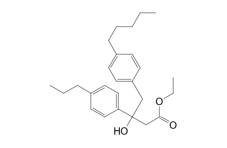 Benzenebutanoic acid, .beta.-hydroxy-4-pentyl-.beta.-(4-propylphenyl)-, ethyl ester