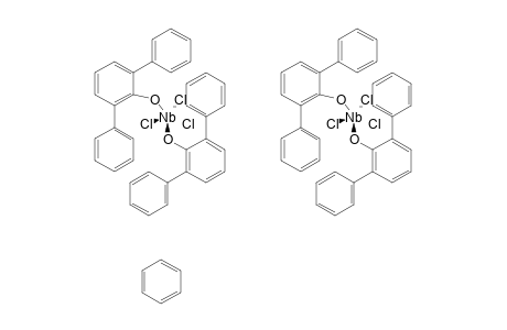 Bis(2,6-diphenylphenoxy)niobium(V) chloride, benzene complex (2:1)