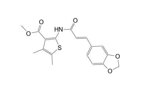 methyl 2-{[(2E)-3-(1,3-benzodioxol-5-yl)-2-propenoyl]amino}-4,5-dimethyl-3-thiophenecarboxylate