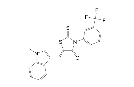 (5Z)-5-[(1-methyl-1H-indol-3-yl)methylene]-2-thioxo-3-[3-(trifluoromethyl)phenyl]-1,3-thiazolidin-4-one