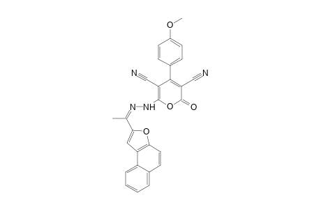 6-{2'-[1'-(Naphtho[2,1-b]furan-2'-yl)-ethylidenehydrazino]}-4-(p-methoxyphenyl)-2-oxo-2H-pyran-3,5-dicarbonitrile