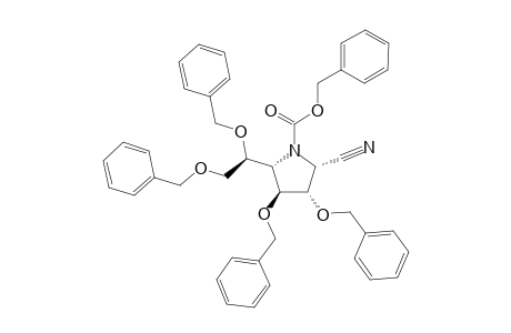 3,4,6,7-TETRA-O-BENZYL-N-BENZYLOXYCARBONYLAMINO-2,5-DIDEOXY-2,5-IMINO-D-GLYCERO-D-GLUCO-HEPTONONITRILE