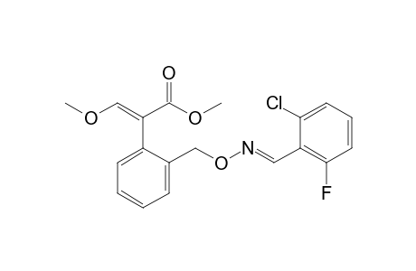 Benzeneacetic acid, 2-[[[[(2-chloro-6-fluorophenyl)methylene]amino]oxy]methyl]-alpha-(methoxymethylene)-, methyl ester