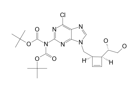 N,N-BIS-(TERT.-BUTOXYCARBONYL)-2-AMINO-6-CHLORO-9-[[(1R,4S)-4-[(4S)-1,2-DIHYDROXYETHYL]-CYCLOBUT-2-EN-1-YL]-METHYL]-PUREIN