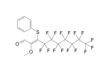 (E)-3-(Pentadecifluoroheptyl)-2-methoxy-3-phenylthiopropenal