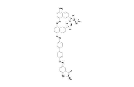 Azo]-6-sulfo-1-naphthalenyl]azo][1,1'-biphenyl]-4-yl]azo]-2-Benzoic acid, 5-[[4'-[[4-[(4-amino-7-sulfo-1-naphthalenyl)Hydroxy-, trisodium salt