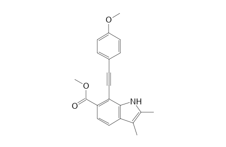 Methyl 7-[(4-methoxyphenyl)ethynyl]-2,3-dimethyl-1H-indole-6-carboxylate