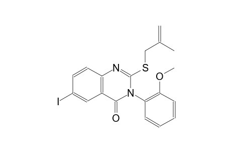 6-iodo-3-(2-methoxyphenyl)-2-[(2-methyl-2-propenyl)sulfanyl]-4(3H)-quinazolinone
