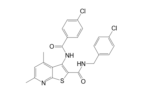 3-[(4-chlorobenzoyl)amino]-N-(4-chlorobenzyl)-4,6-dimethylthieno[2,3-b]pyridine-2-carboxamide