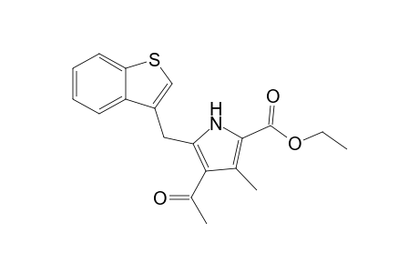 3-(4'-Acetyl-5'-ethoxycaebonyl-3'-methylpyrrole-2'-ylmethyl)benzothiophene