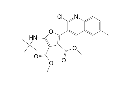 Dimethyl 2-(tert-butylamino)-5-(2-chloro-6-methylquinolin-3-yl)furan-3,4-dicarboxylate