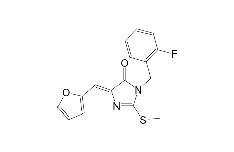 (5Z)-3-(2-fluorobenzyl)-5-(2-furfurylidene)-2-(methylthio)-2-imidazolin-4-one