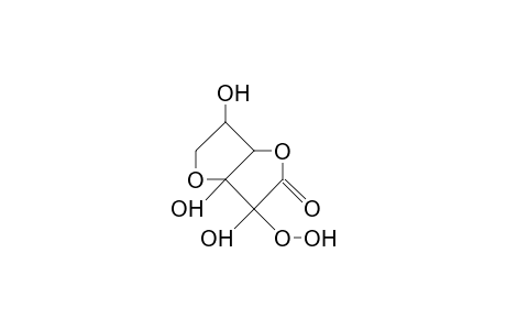 2-Hydroperoxy-1,2,6-trihydroxy-4,8-dioxa-bicyclo(3.3.O)octan-3-one
