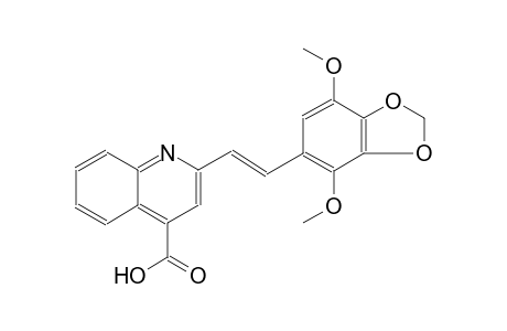 4-quinolinecarboxylic acid, 2-[(E)-2-(4,7-dimethoxy-1,3-benzodioxol-5-yl)ethenyl]-