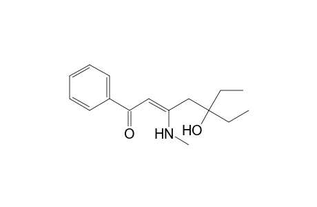 (Z)-5-ethyl-3-(methylamino)-5-oxidanyl-1-phenyl-hept-2-en-1-one