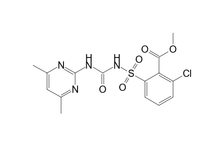 Benzoic acid, 2-chloro-6-[[[[(4,6-dimethyl-2-pyrimidinyl)amino]carbonyl]amino]sulfonyl]-, methyl ester