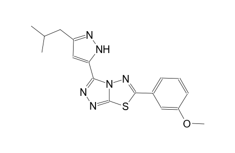 [1,2,4]triazolo[3,4-b][1,3,4]thiadiazole, 6-(3-methoxyphenyl)-3-[3-(2-methylpropyl)-1H-pyrazol-5-yl]-