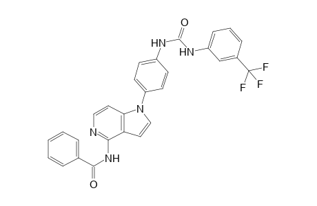1-(4-(4-Benzamido-1H-pyrrolo[3,2-c]pyridin-1-yl)phenyl)-3-(3-trifluoromethyl-phenyl)urea