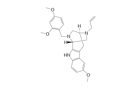 (+)-(1R,4S)-11-Allyl-2-(2,4-dimethoxybenzyl)-7-methoxy-1,2,3,4,5,10-hexahydro-4,1-iminomethanoazepino[3,4-b]indole