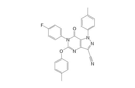 6-(4-Fluorophenyl)-7-oxo-1-p-tolyl-5-(p-tolyloxy)-6,7-dihydro-1H-pyrazolo[4,3-d]pyrimidine-3-carbonitrile