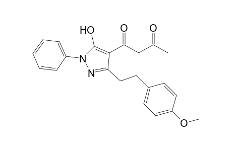 4-(Acetylacetyl)-5-hydroxy-3-(4'-methoxyphenethyl)-1-phenylpyrazole