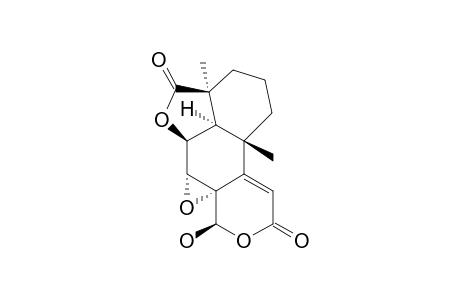 7-HYDROXY-3A,10B-DIMETHYL-6,6A-EPOXY-1,2,3,3A,5A,7,10B,10C-OCTAHYDRO-5,8-DIOXAACEPHENANTHRYLENE-4,9-DIONE,OIDIOLACTONE-D