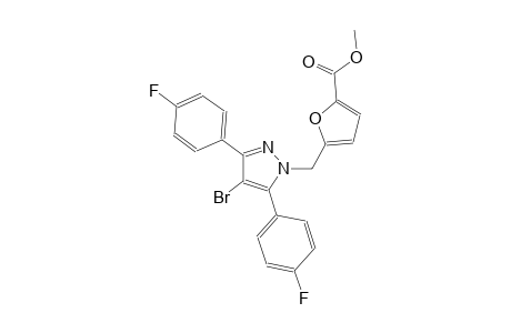 methyl 5-{[4-bromo-3,5-bis(4-fluorophenyl)-1H-pyrazol-1-yl]methyl}-2-furoate