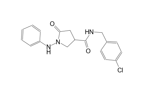 3-pyrrolidinecarboxamide, N-[(4-chlorophenyl)methyl]-5-oxo-1-(phenylamino)-