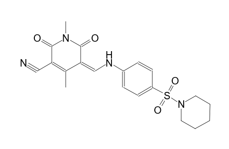 (5Z)-1,4-dimethyl-2,6-dioxo-5-{[4-(1-piperidinylsulfonyl)anilino]methylene}-1,2,5,6-tetrahydro-3-pyridinecarbonitrile