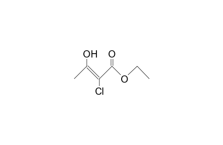 2-Chloro-3-hydroxy-2-butenoic acid, ethyl ester