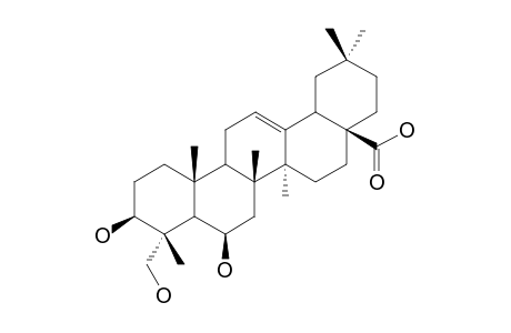 3.beta.,6.beta.,23-Trihydroxyolean-12-en-28-oic Acid