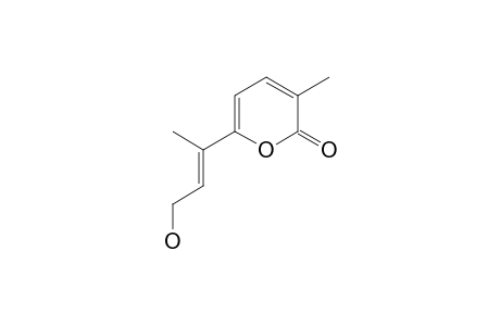 6-[(E)-4-hydroxybut-2-en-2-yl]-3-methylpyran-2-one