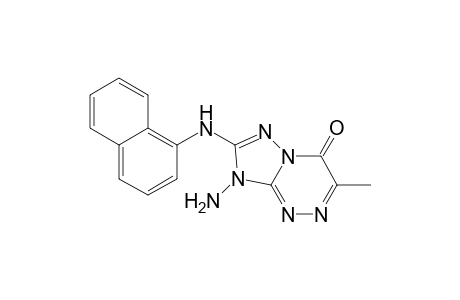 [1,2,4]Triazolo[5,1-c][1,2,4]triazin-4(8H)-one, 8-amino-7-(1-naphthalenylamino)-3-methyl-