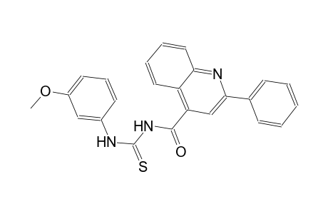 N-(3-methoxyphenyl)-N'-[(2-phenyl-4-quinolinyl)carbonyl]thiourea