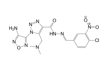 1-(4-amino-1,2,5-oxadiazol-3-yl)-N'-[(E)-(4-chloro-3-nitrophenyl)methylidene]-5-[(dimethylamino)methyl]-1H-1,2,3-triazole-4-carbohydrazide
