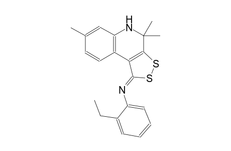 2-ethyl-N-[(1Z)-4,4,7-trimethyl-4,5-dihydro-1H-[1,2]dithiolo[3,4-c]quinolin-1-ylidene]aniline
