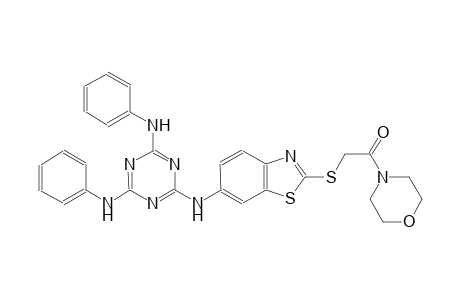1,3,5-triazine-2,4,6-triamine, N~2~-[2-[[2-(4-morpholinyl)-2-oxoethyl]thio]-6-benzothiazolyl]-N~4~,N~6~-diphenyl-