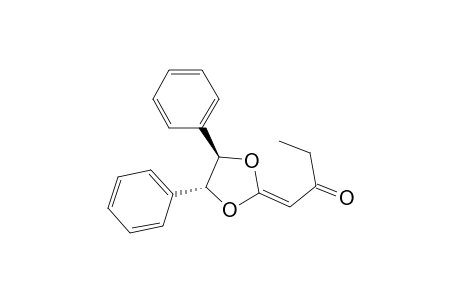 2-Butanone, 1-(4,5-diphenyl-1,3-dioxolan-2-ylidene)-, (4R-trans)-
