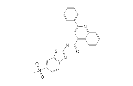 N-[6-(methylsulfonyl)-1,3-benzothiazol-2-yl]-2-phenyl-4-quinolinecarboxamide