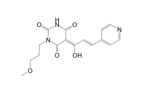 (5Z)-5-[(2E)-1-hydroxy-3-(4-pyridinyl)-2-propenylidene]-1-(3-methoxypropyl)-2,4,6(1H,3H,5H)-pyrimidinetrione