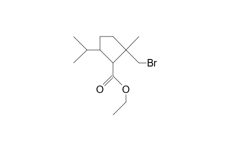 (1a,2a,5A)-2-Bromomethyl-2-methyl-5-isopropyl-cyclopentane carboxylic acid, ethyl ester