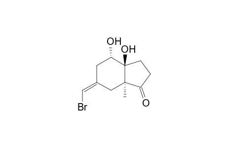 (3a.beta.,4.alpha.,7a.alpha.)-(+-)-6(E)-(Bromomethylene)-2,3,3a,4,5,6,7,7a-octahydro-3a,4-dihydroxy-7a-methyl-1-indanone