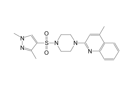 2-{4-[(1,3-dimethyl-1H-pyrazol-4-yl)sulfonyl]-1-piperazinyl}-4-methylquinoline