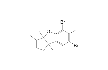 5,7-Dibromo-2,3,3a,8b-tetrahydro-3,3a,6,8b-tetramethyl-1H-cyclopenta[b]benzofuran