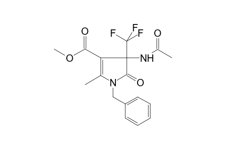 1H-Pyrrole-3-carboxylic acid, 4-(acetylamino)-4,5-dihydro-2-methyl-5-oxo-1-(phenylmethyl)-4-(trifluoromethyl)-, methyl ester