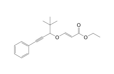 (+-)-Ethyl (E)-3-(4,4-Dimethyl-1-phenylpent-1-yn-3-yloxy)acrylate