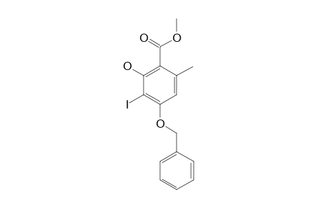 4-(benzyloxy)-2-hydroxy-3-iodo-6-methyl-benzoic acid methyl ester