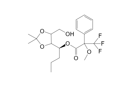 4(S)-[.alpha.-Methoxy-.alpha.-(trifluoromethyl)phenylacetoxy]-2,3-(isopropylidenedioxy)heptaan-1-ol isomer